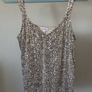 Love on a Hanger Glittering Silver Top